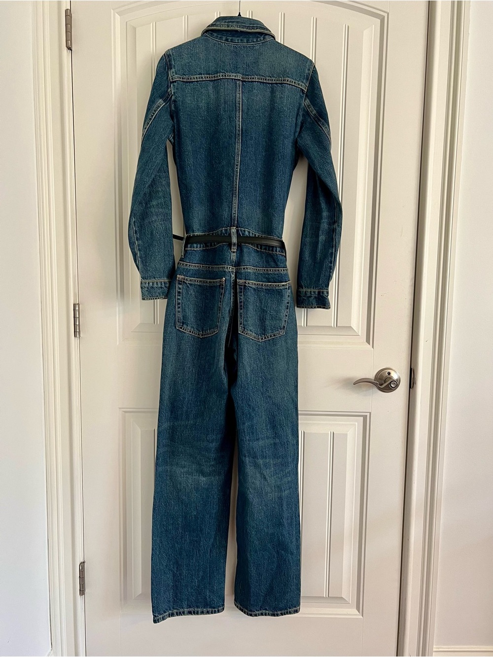 Zara NWT Denim Wide Leg Jumpsuit Size Small - Picture 7 of 7